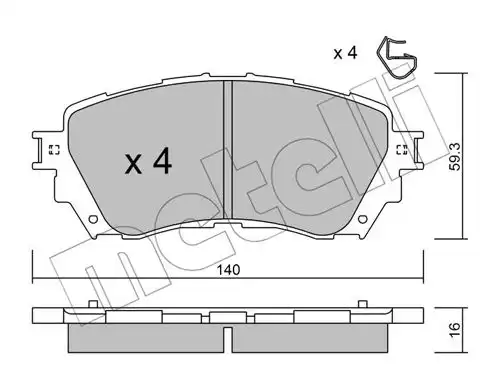 накладки METELLI 22-0994-0