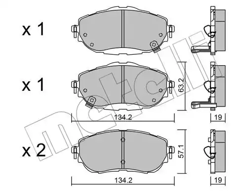 накладки METELLI 22-0998-0