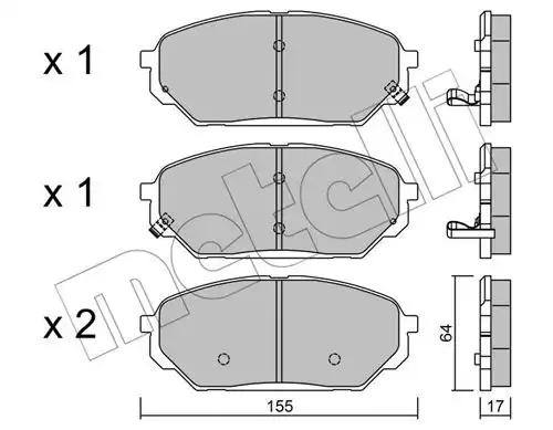 накладки METELLI 22-0999-0