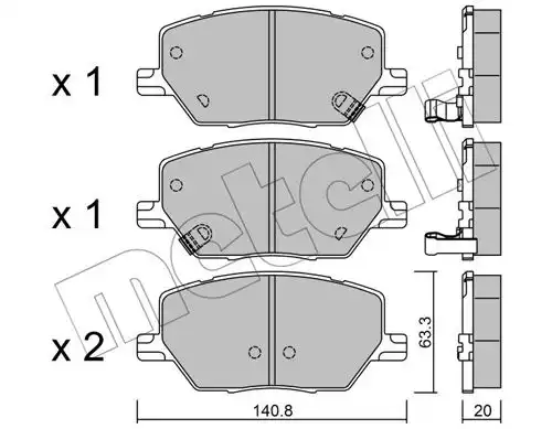 накладки METELLI 22-1001-0