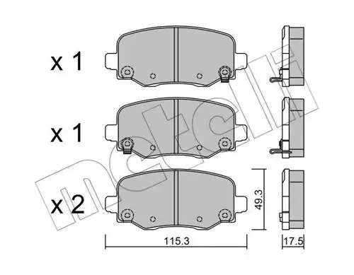 накладки METELLI 22-1002-1