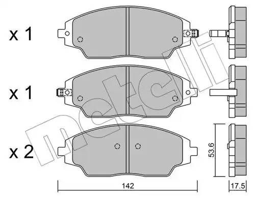 накладки METELLI 22-1008-0