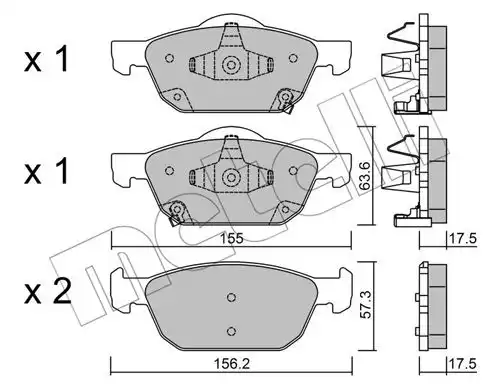 накладки METELLI 22-1009-0