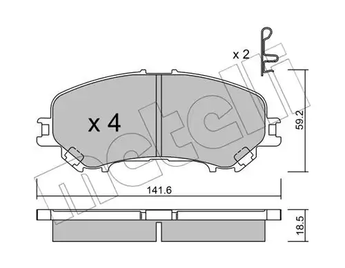 накладки METELLI 22-1010-0