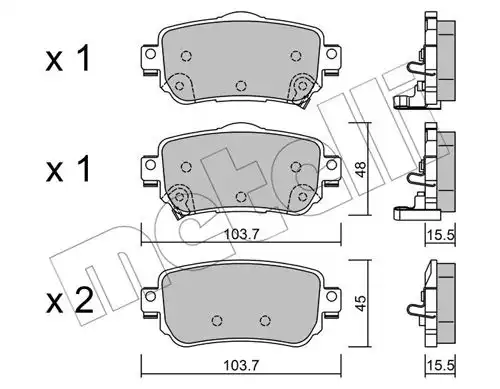 накладки METELLI 22-1011-0