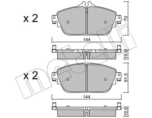 накладки METELLI 22-1017-0