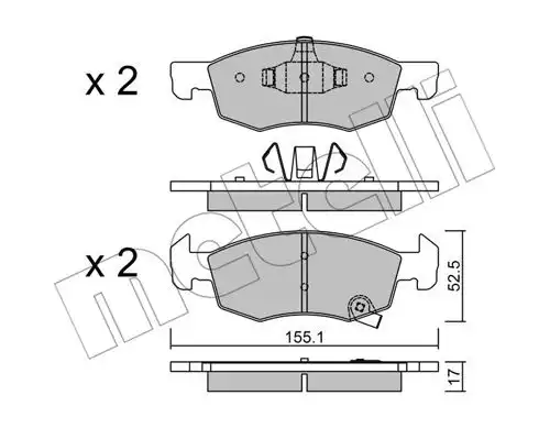 накладки METELLI 22-1034-0