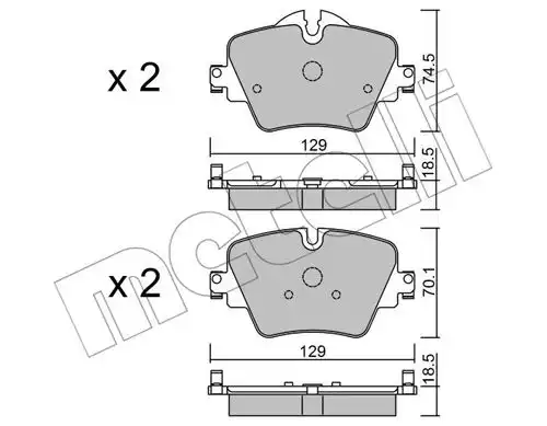 накладки METELLI 22-1037-0