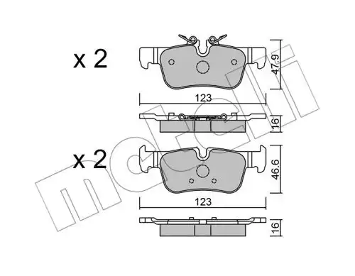 накладки METELLI 22-1038-0