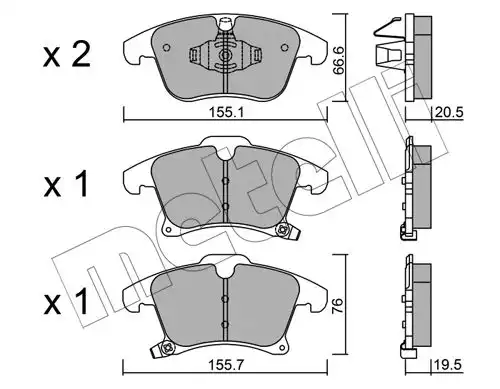 накладки METELLI 22-1039-0