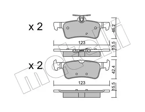 накладки METELLI 22-1042-0