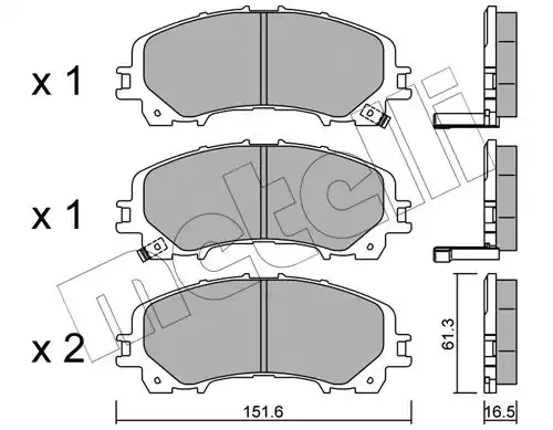 накладки METELLI 22-1082-0