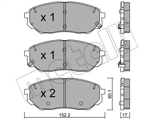 накладки METELLI 22-1096-0