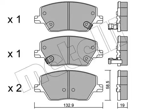 накладки METELLI 22-1103-0