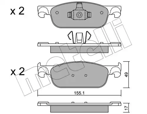 накладки METELLI 22-1109-0