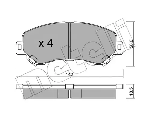 накладки METELLI 22-1111-0