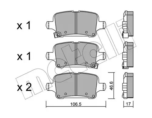 накладки METELLI 22-1116-0