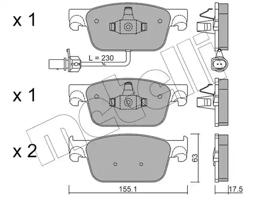 накладки METELLI 22-1125-0