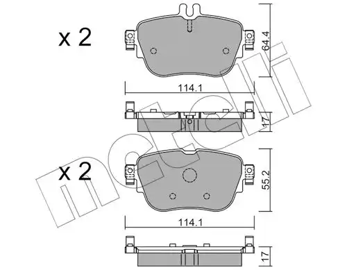 накладки METELLI 22-1136-0