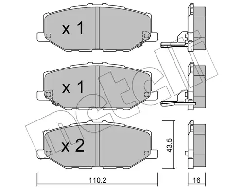 накладки METELLI 22-1215-0