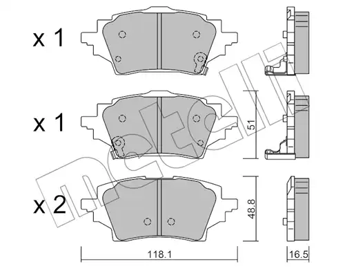 накладки METELLI 22-1228-0