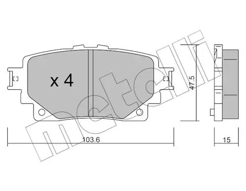 накладки METELLI 22-1229-0