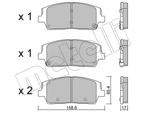 накладки METELLI 22-1244-0