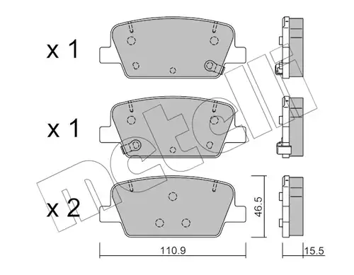 накладки METELLI 22-1283-0