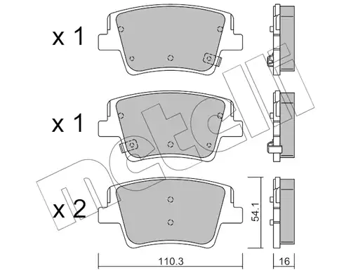 накладки METELLI 22-1284-0