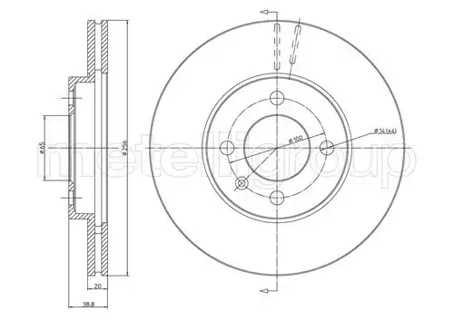 спирачен диск METELLI 23-0230C