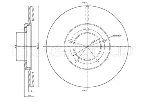 спирачен диск METELLI 23-0244