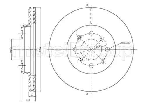 спирачен диск METELLI 23-0344C