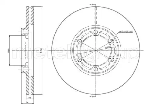 спирачен диск METELLI 23-0351