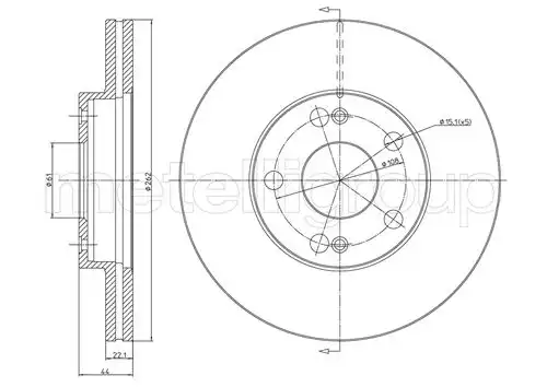 спирачен диск METELLI 23-0466