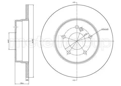 спирачен диск METELLI 23-0485C