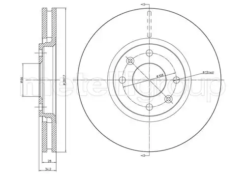 спирачен диск METELLI 23-0557C