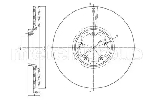 спирачен диск METELLI 23-0702