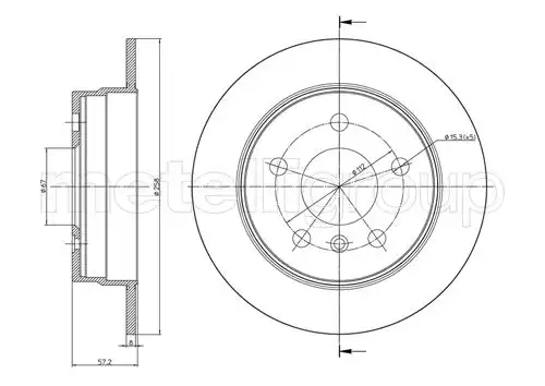 спирачен диск METELLI 23-0833C