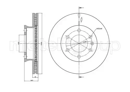 спирачен диск METELLI 23-0881