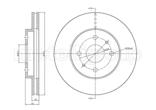 спирачен диск METELLI 23-0922