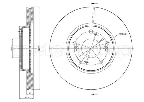 спирачен диск METELLI 23-0932C