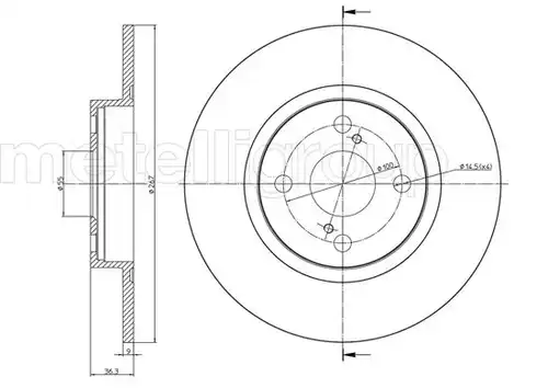 спирачен диск METELLI 23-0969C