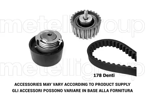 комплект ангренажен ремък METELLI 29-0144