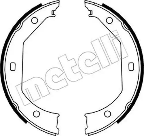 комплект спирачна челюст, ръчна спирачка METELLI 53-0017