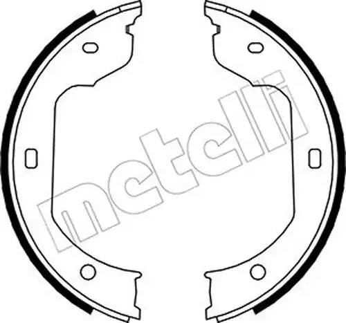 комплект спирачна челюст, ръчна спирачка METELLI 53-0019