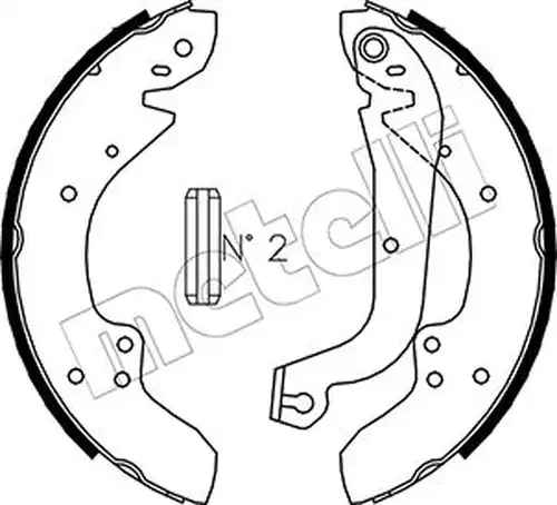 комплект спирачна челюст METELLI 53-0062