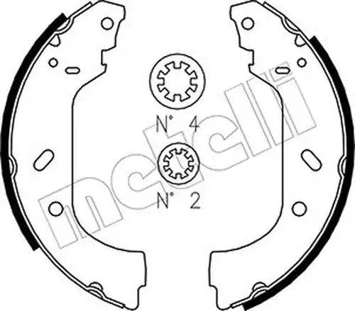 комплект спирачна челюст METELLI 53-0074