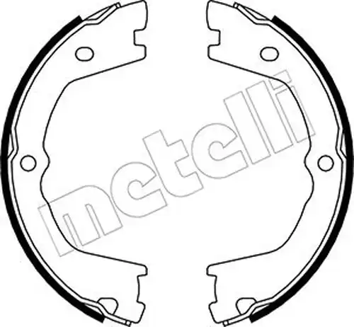 комплект спирачна челюст, ръчна спирачка METELLI 53-0086