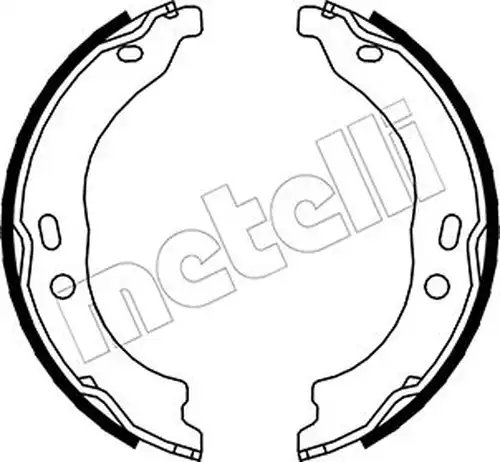 комплект спирачна челюст, ръчна спирачка METELLI 53-0094