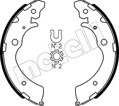 комплект спирачна челюст METELLI 53-0154